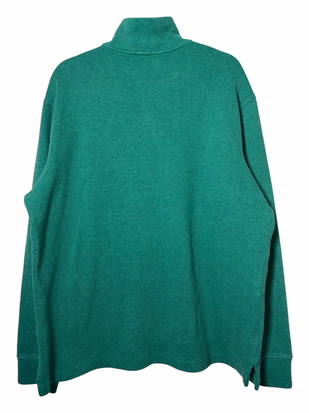 Polo Ralph Lauren Estate Quarter Zip Pullover Sweater Green Orange Pony Size XL